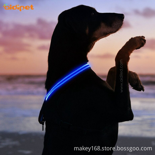 Glow In Dark Night Safety Led Dog Harness